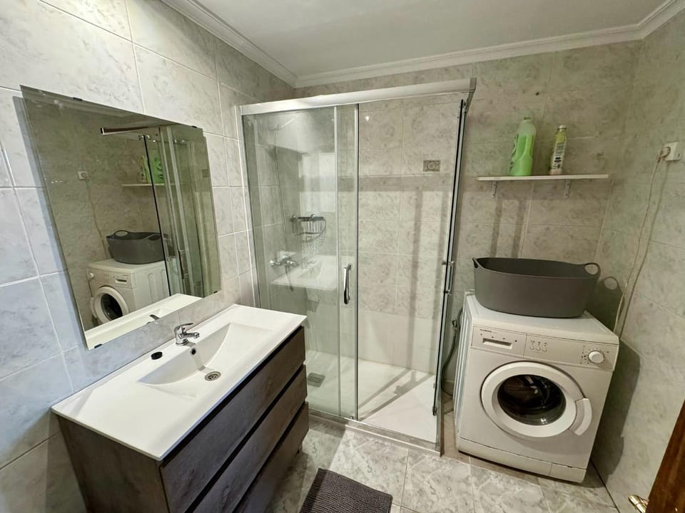 Shower, washing machine