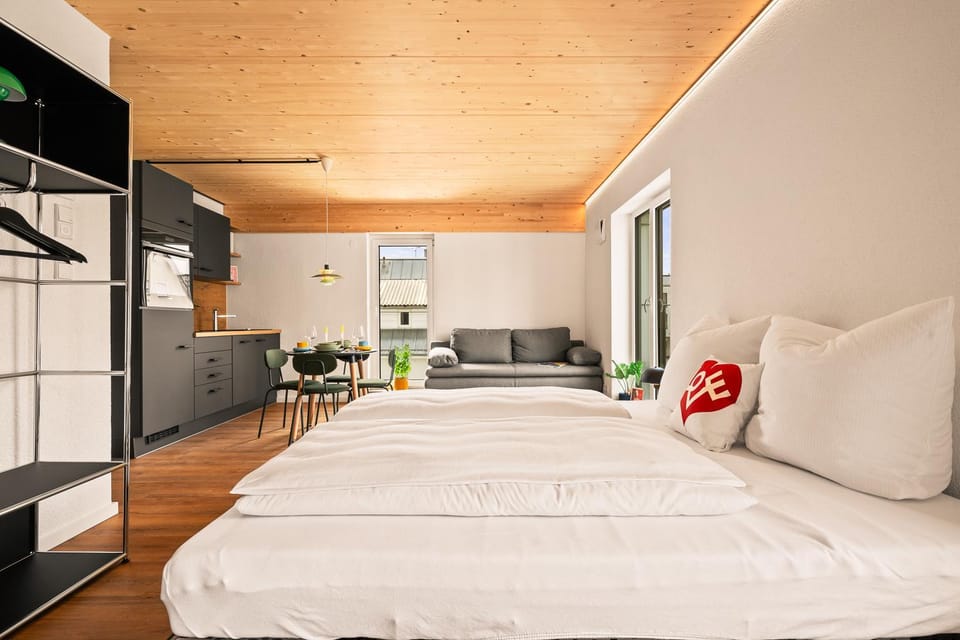 Kitchen or kitchenette, Seating area, Bedroom, wardrobe