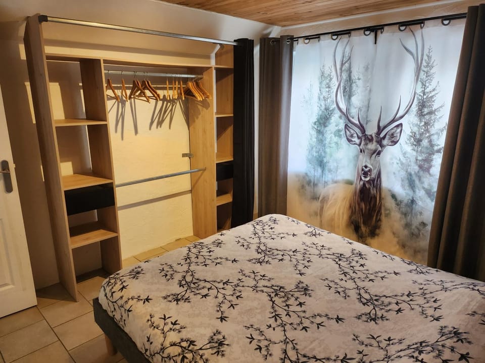 Bed, Photo of the whole room, Bedroom, wardrobe