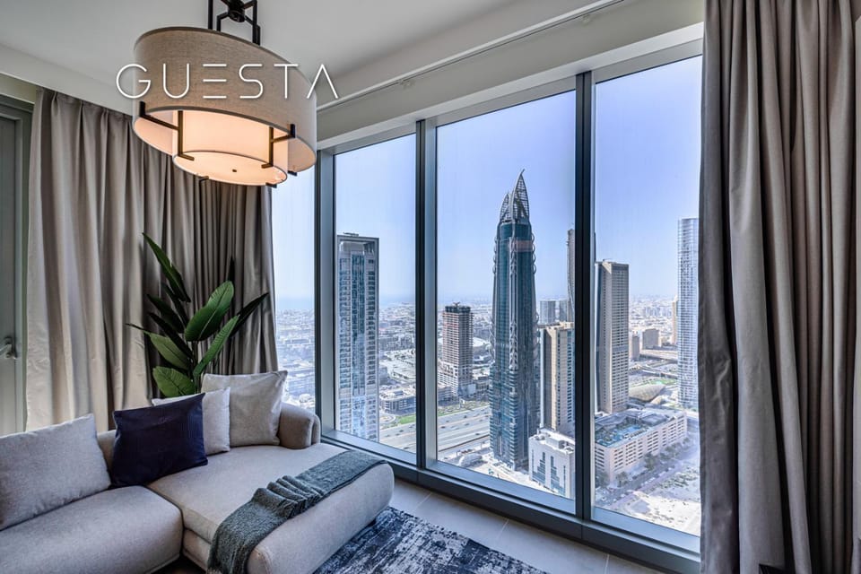 Living room, Seating area, City view