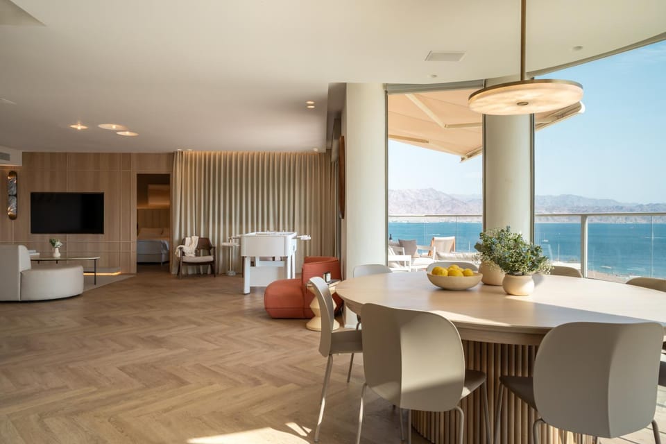 Natural landscape, Living room, Dining area, Sea view