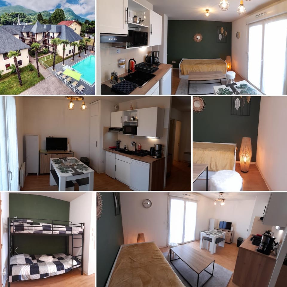 Appartement du Mouflon Vert, dans résidence de tourisme 3 étoiles Apartment in Lourdes