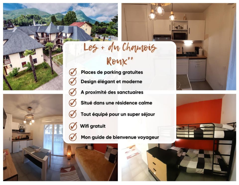 Appartement du Chamois Roux, dans résidence de tourisme 3 étoiles Apartment in Lourdes