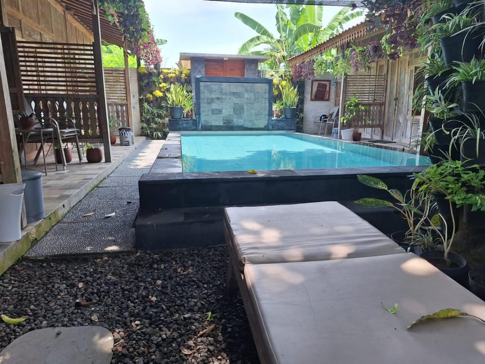 Pool view, Swimming pool, sunbed