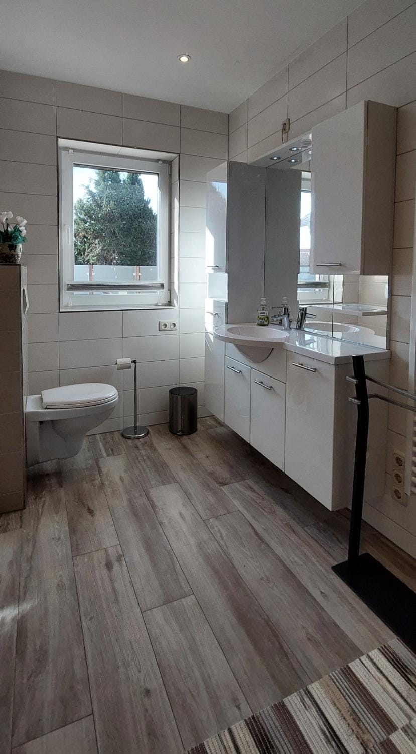 Bathroom, Living room