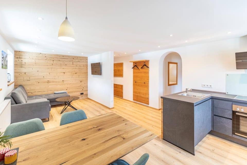 Kitchen or kitchenette, Living room, Dining area