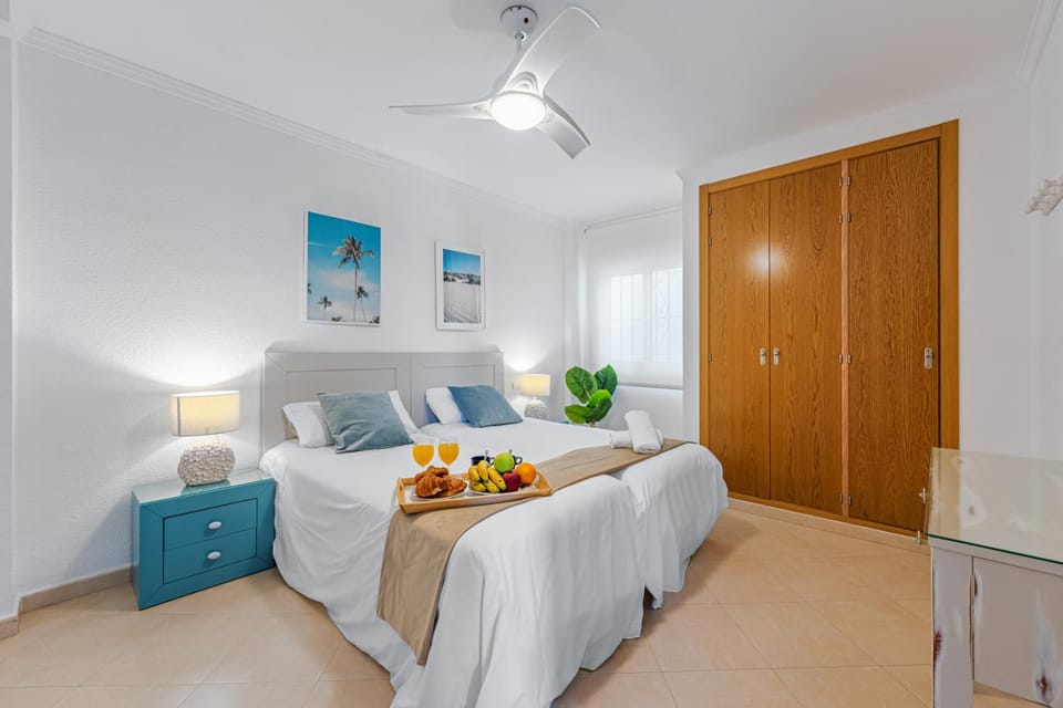 Bedroom, towels, wardrobe, air conditioner