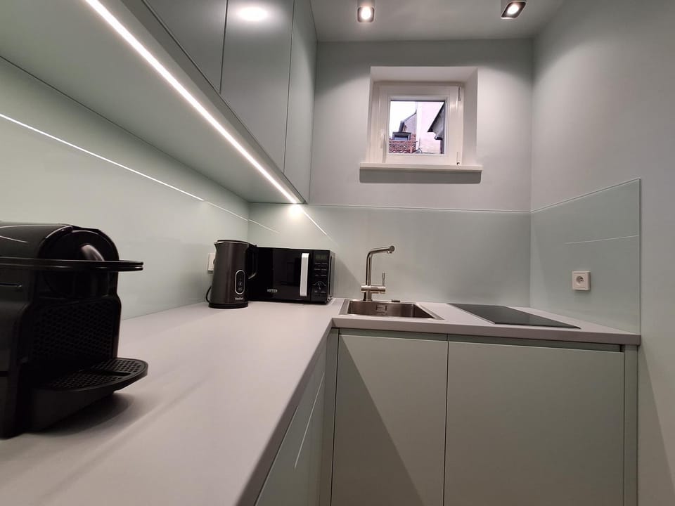 Kitchen or kitchenette, minibar