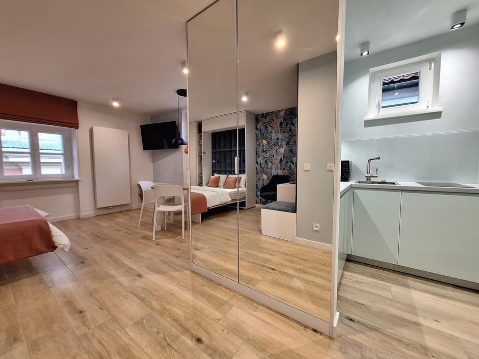 Living room, kitchen