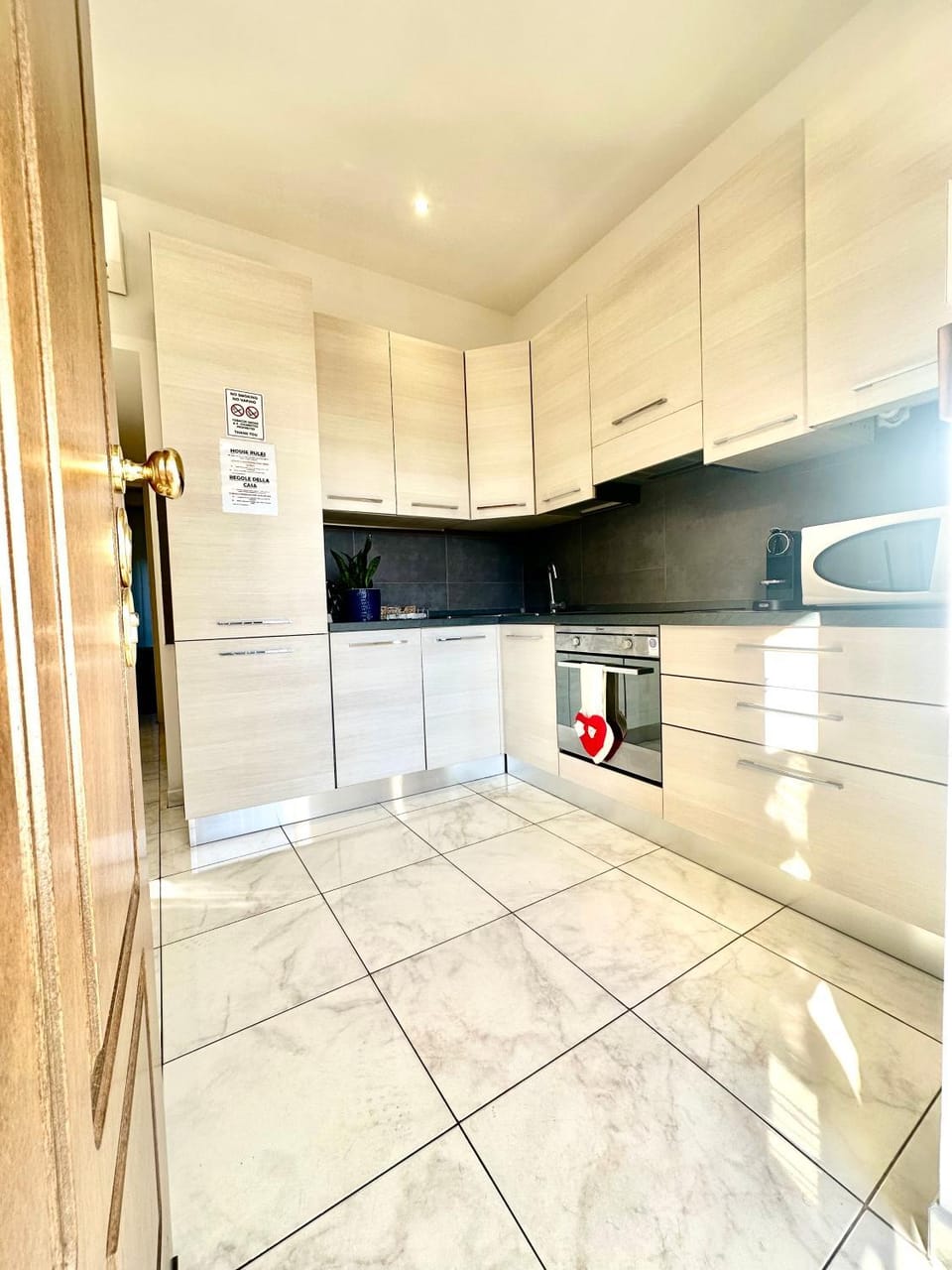 Kitchen or kitchenette, oven, stove