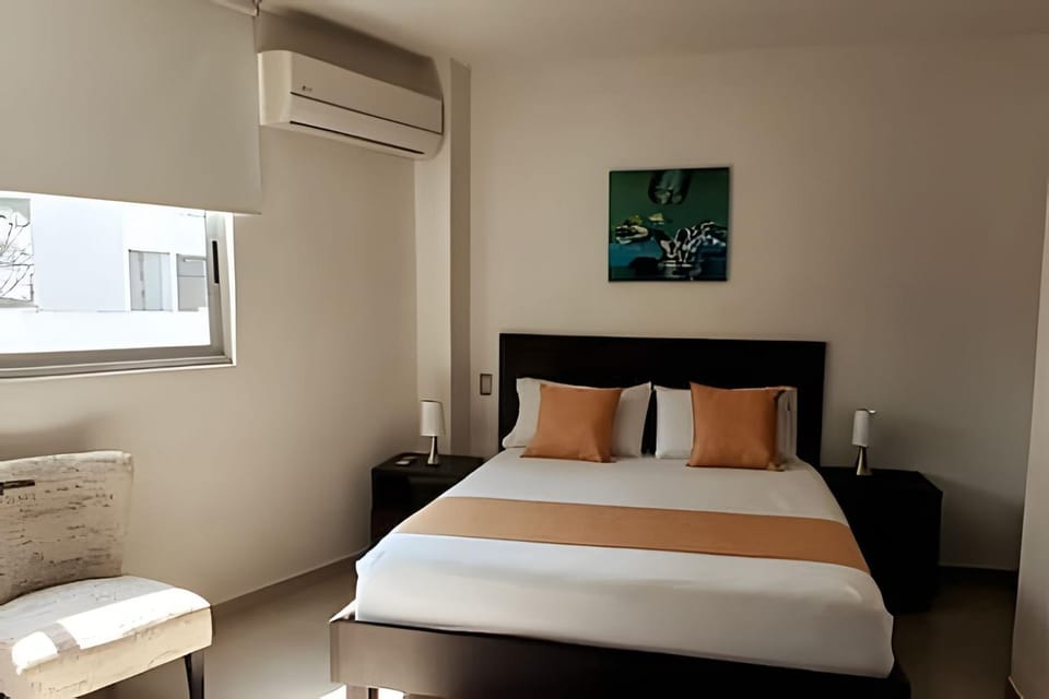 Bed, air conditioner