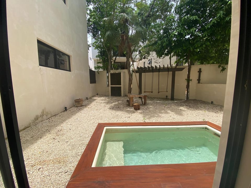 Patio, Pool view