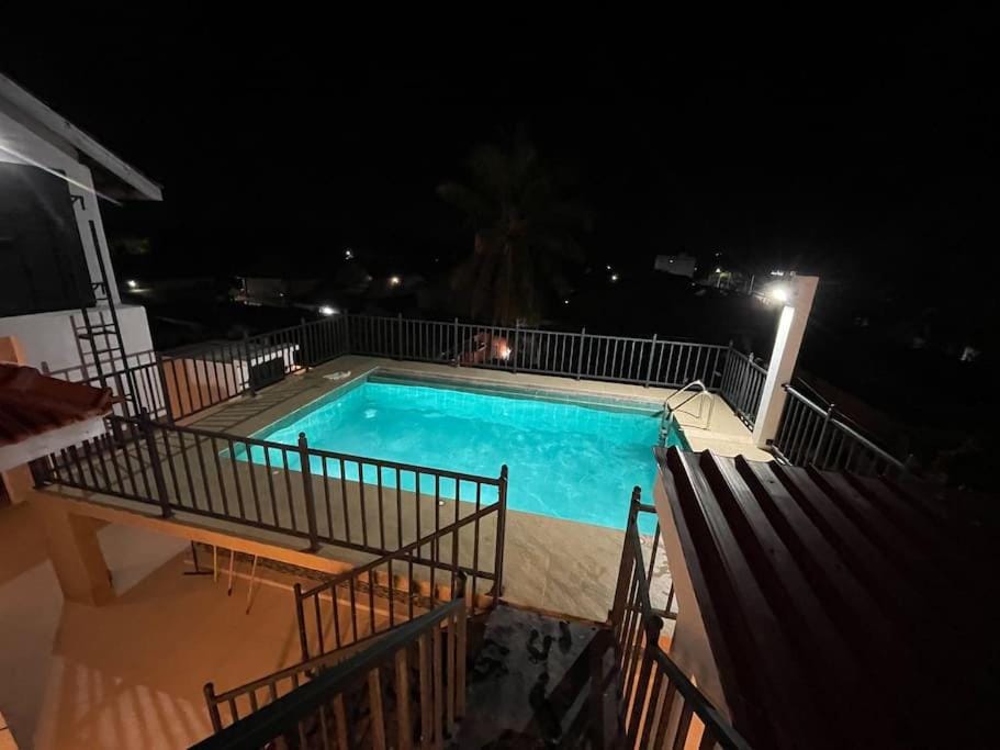 Night, Pool view, Swimming pool