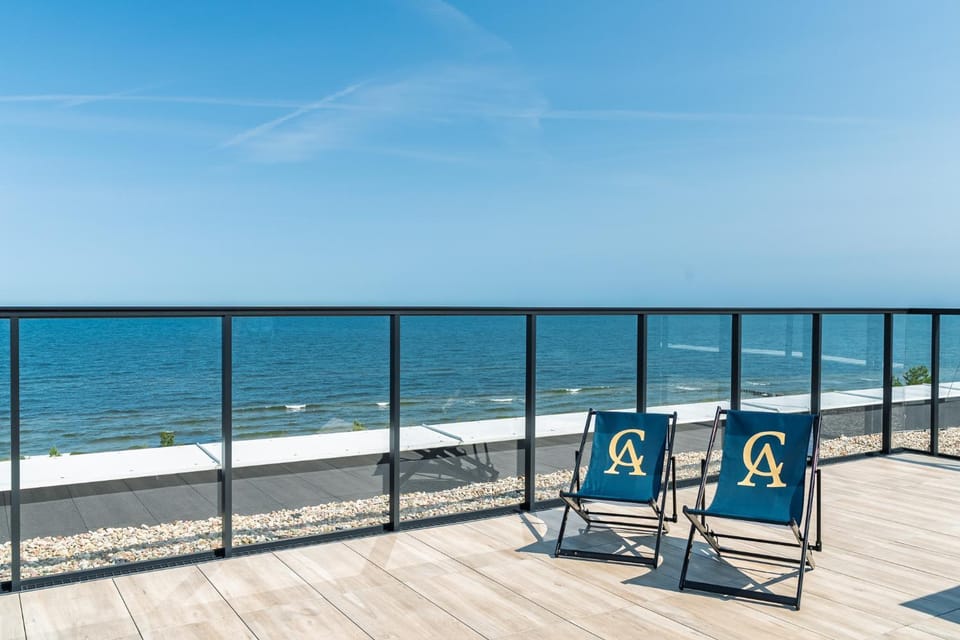 Day, Natural landscape, View (from property/room), Balcony/Terrace, Beach, Sea view, sunbed