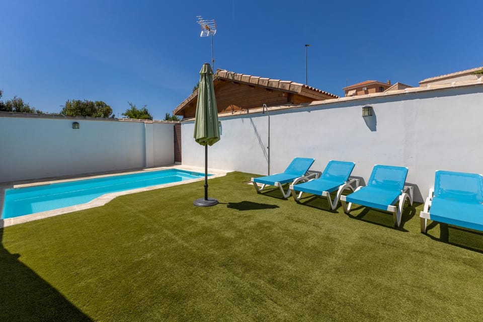 Property building, Living room, Swimming pool