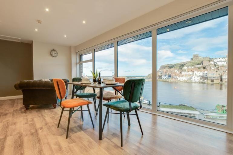 Natural landscape, Living room, Seating area, River view