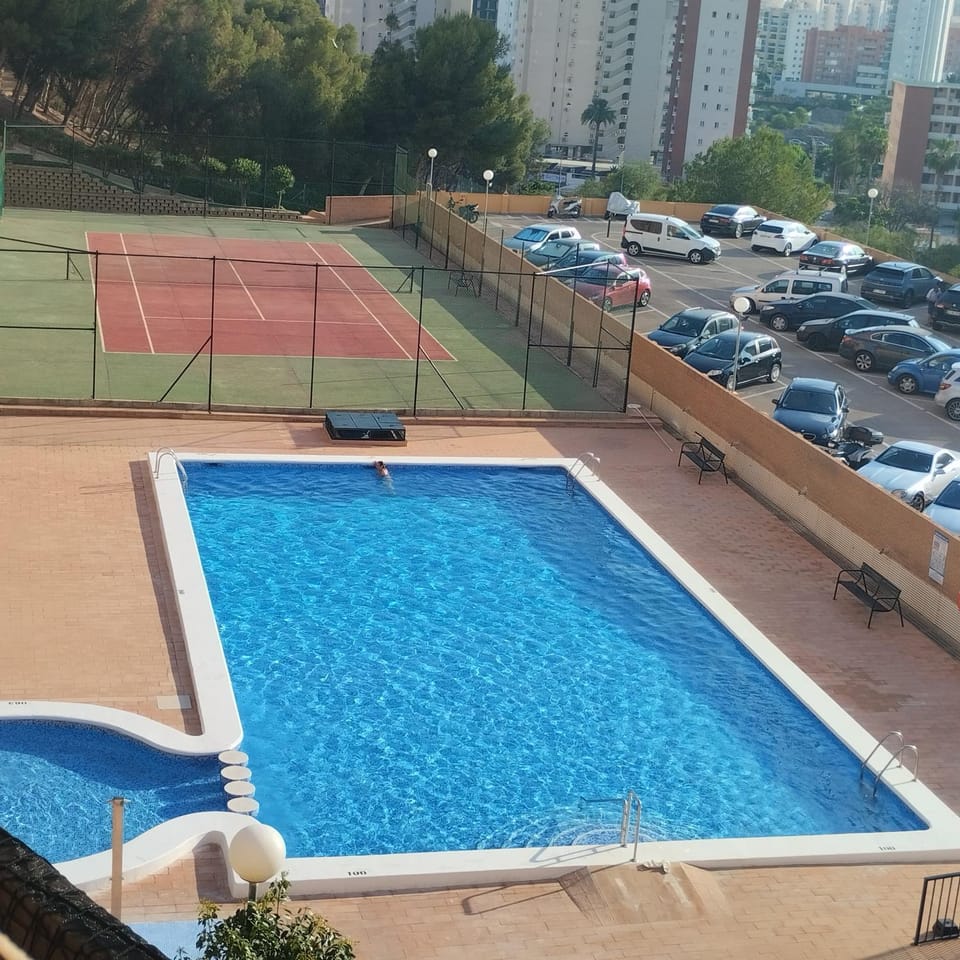 Tennis court, Pool view, Swimming pool, Parking