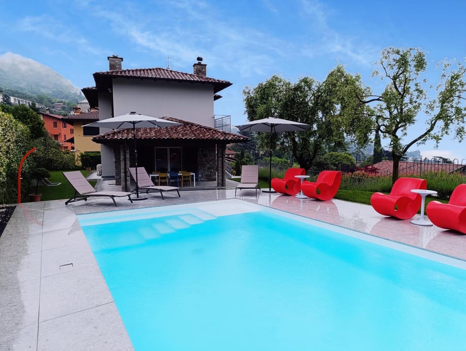 Property building, Patio, Pool view, Swimming pool