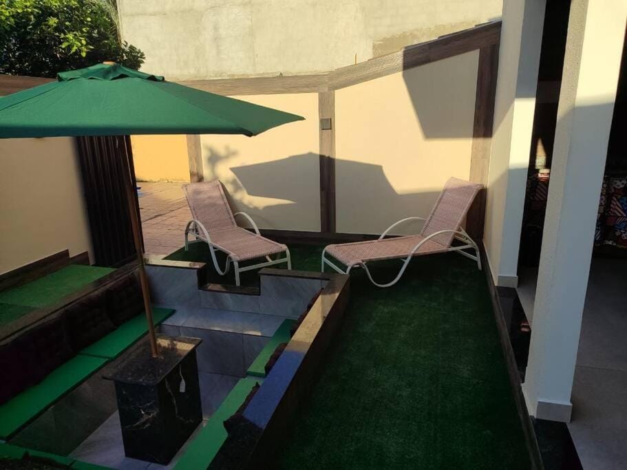 Patio, Garden, Seating area, Garden view, sunbed
