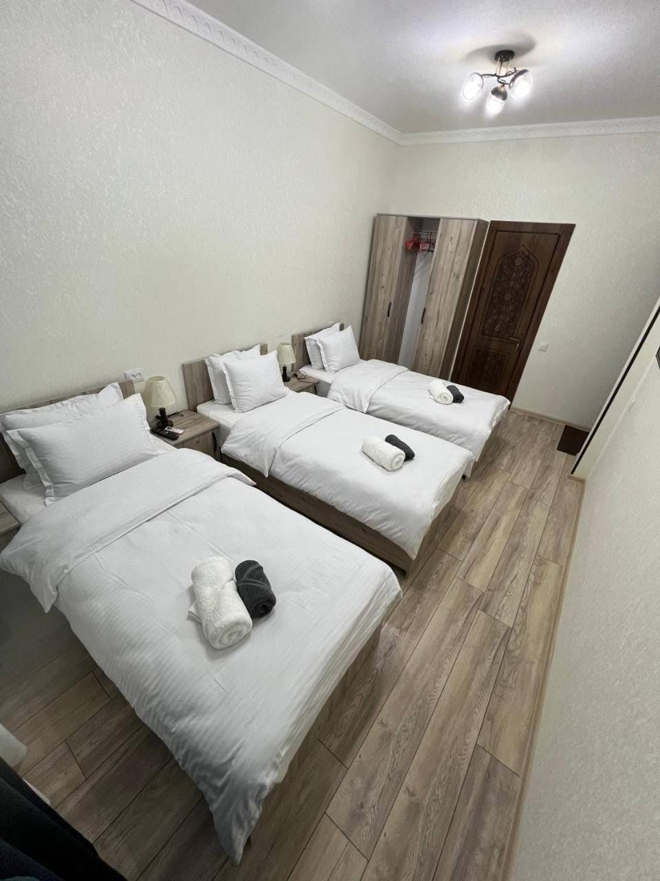 Property building, Bed, towels