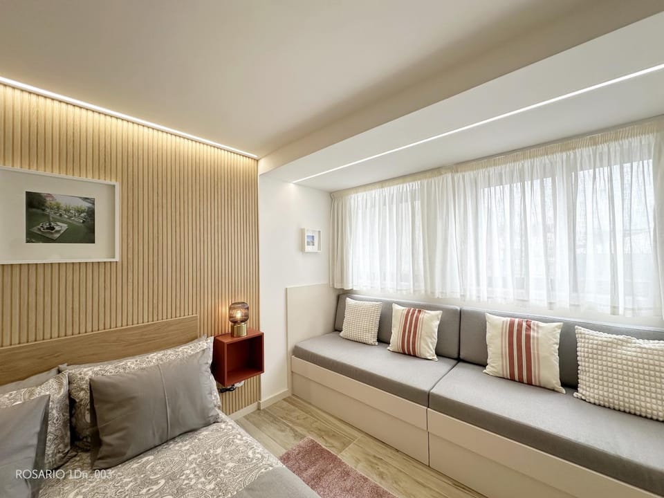 Bed, Living room, Bedroom