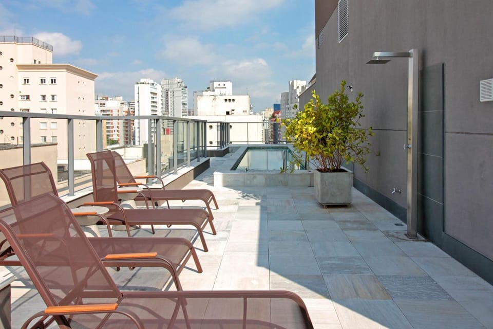 View (from property/room), Balcony/Terrace, Pool view, Swimming pool, sunbed