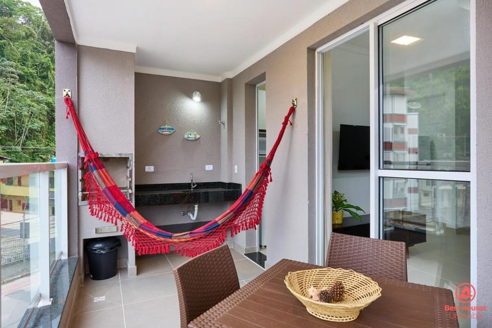 BH27 · BH27: 1 Quadra d Praia, Ar, Churrasqueira, Piscina Apartment in Ubatuba