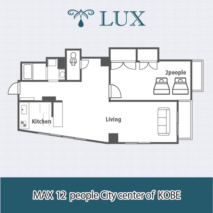 LN16 LUX 12名可三宮中心地 便利さ抜群 快適luxuryテイストマンション801 Apartment in Kobe