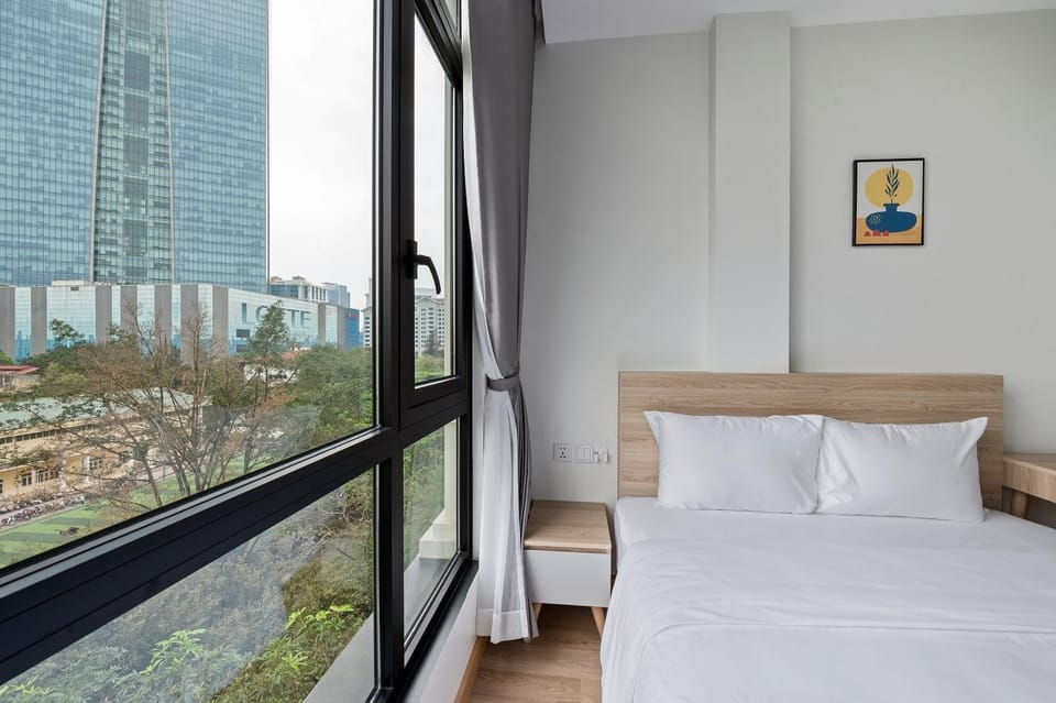 Bed, View (from property/room), Balcony/Terrace, Photo of the whole room, Bedroom
