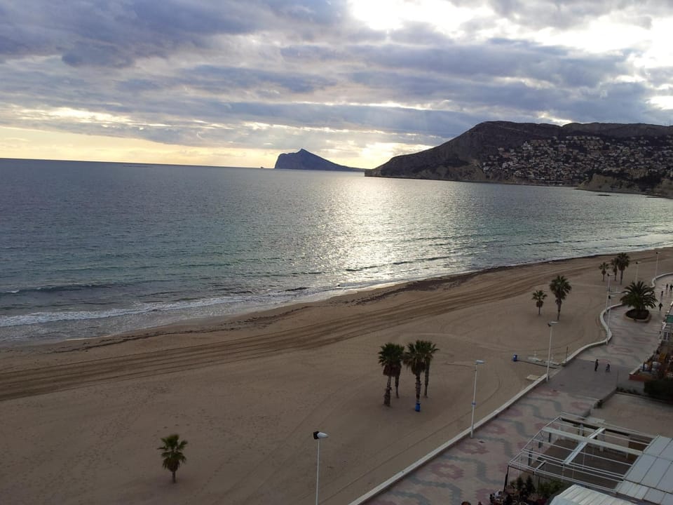 Beach, Sea view, Sunset