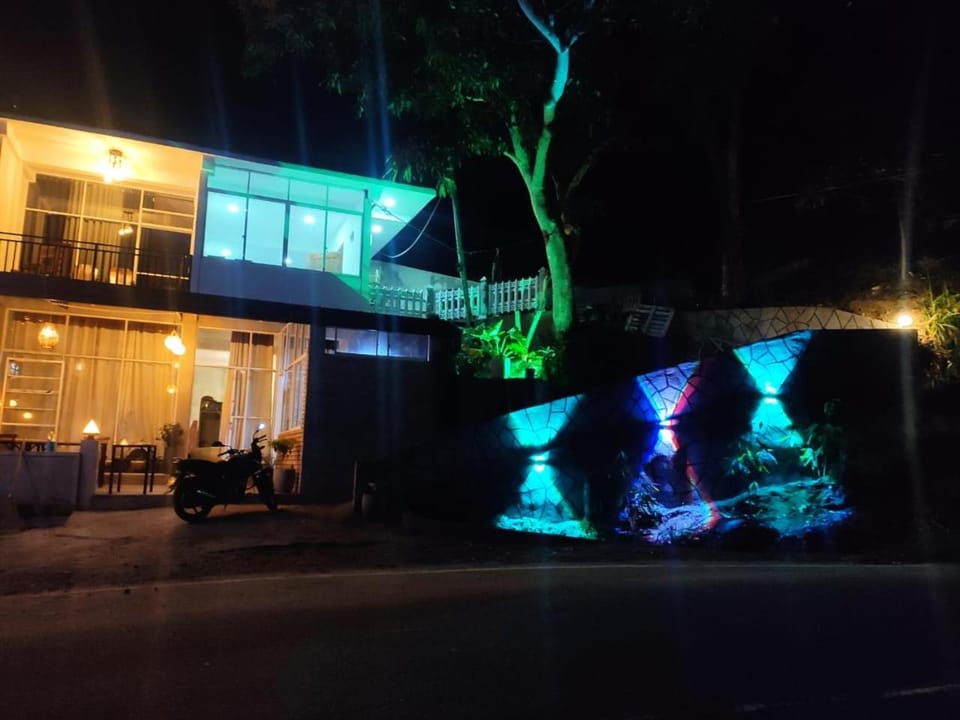 Property building, Night, Garden view