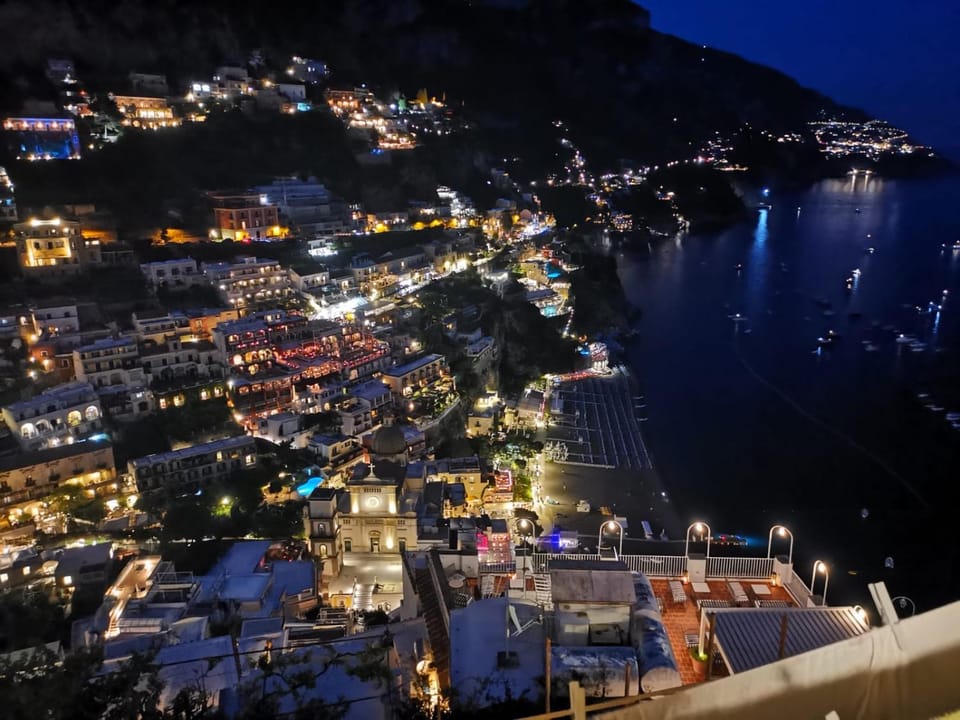 Night, City view, Sea view