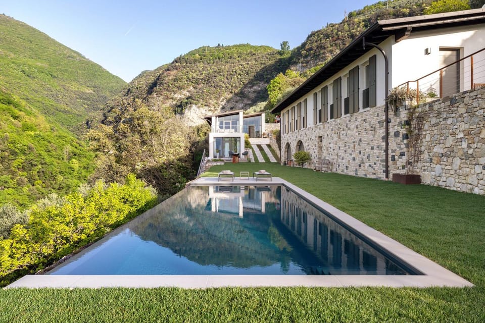 Property building, Living room, Swimming pool