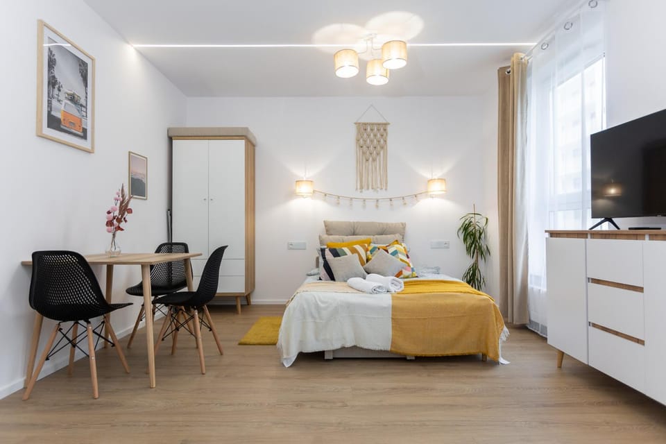Bed, TV and multimedia, Living room, Photo of the whole room, Seating area, Bedroom