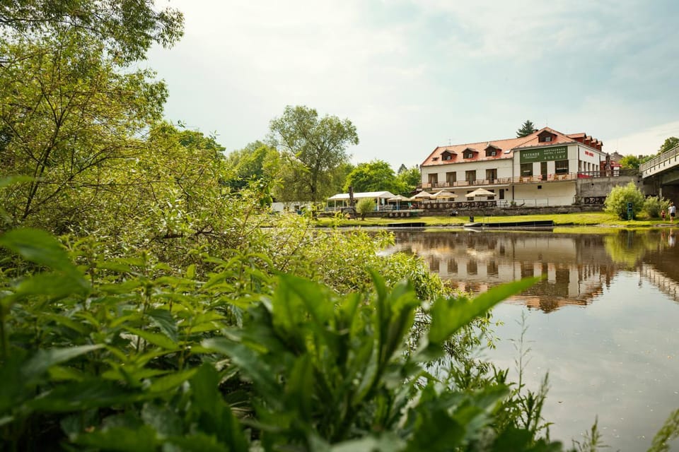 Property building, Natural landscape, River view