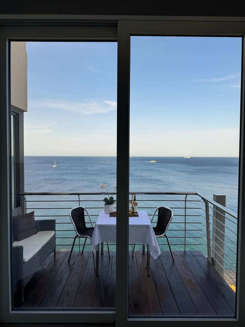 View (from property/room), Balcony/Terrace, Sea view