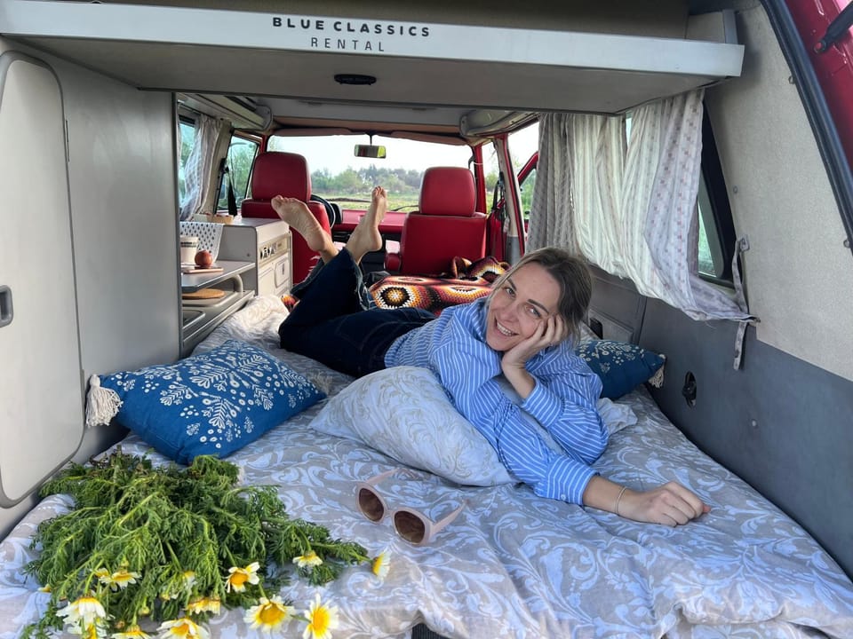 Rent a VW T3 Camper Van with Blue Classics Luxury tent in Portimao
