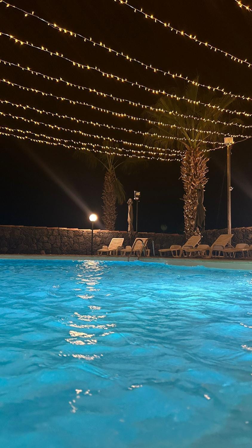 Night, Pool view, Swimming pool