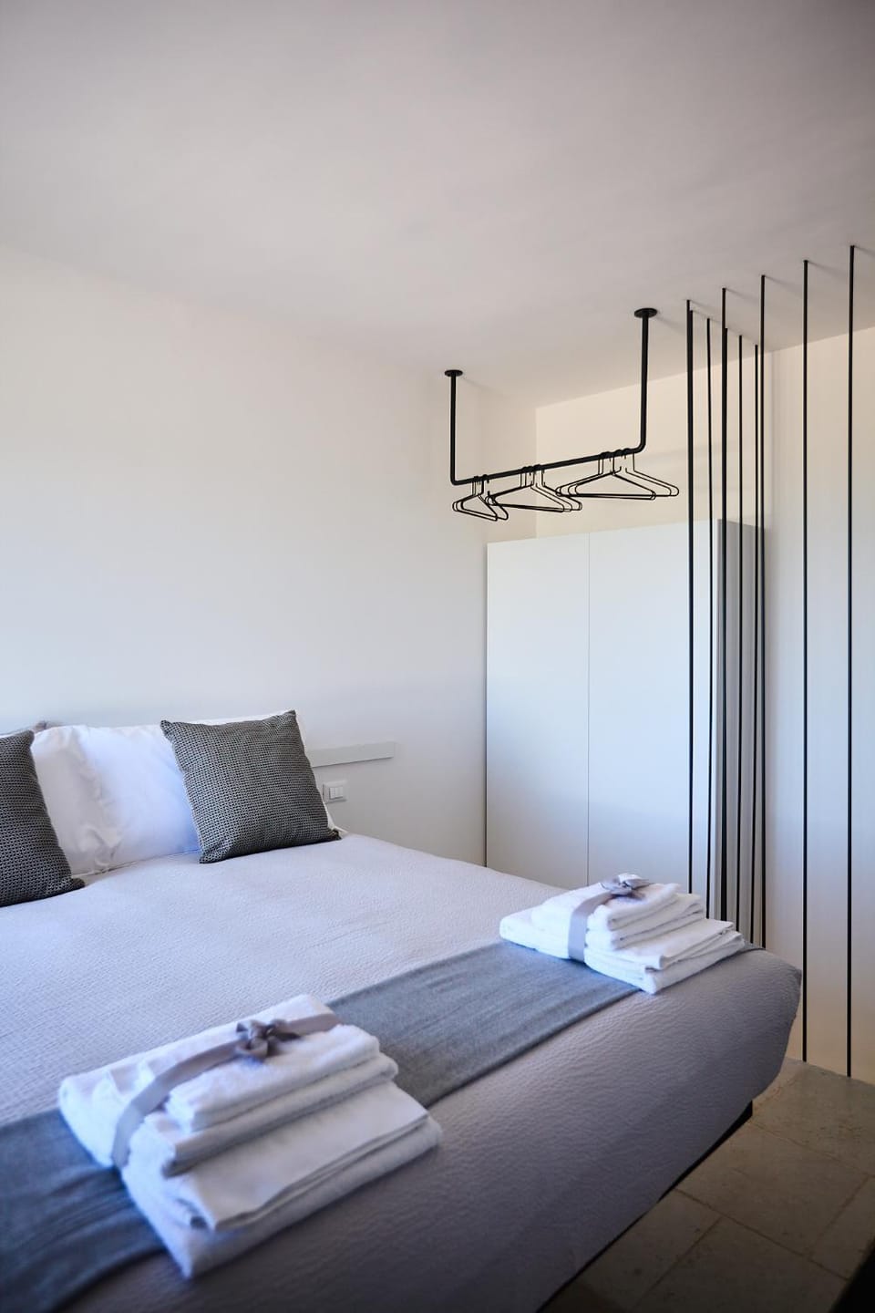 Bed, Photo of the whole room, Bedroom, towels, wardrobe