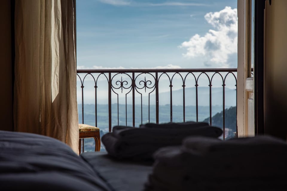 Bed, Summer, View (from property/room), Balcony/Terrace, City view, Landmark view, Mountain view