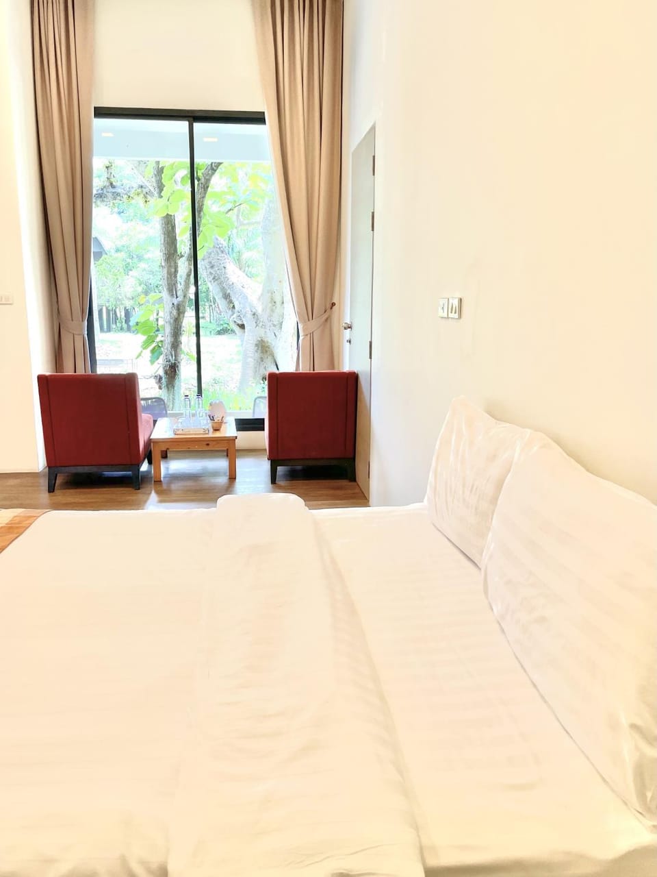 Bed, Living room, Photo of the whole room, Seating area, Bedroom