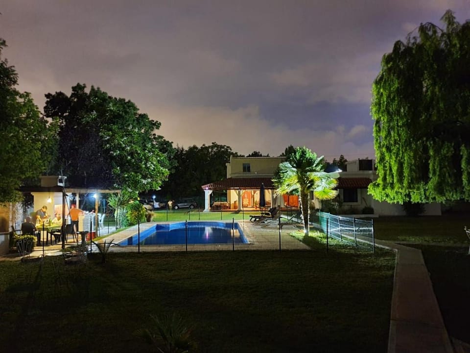 Night, Garden view, Swimming pool
