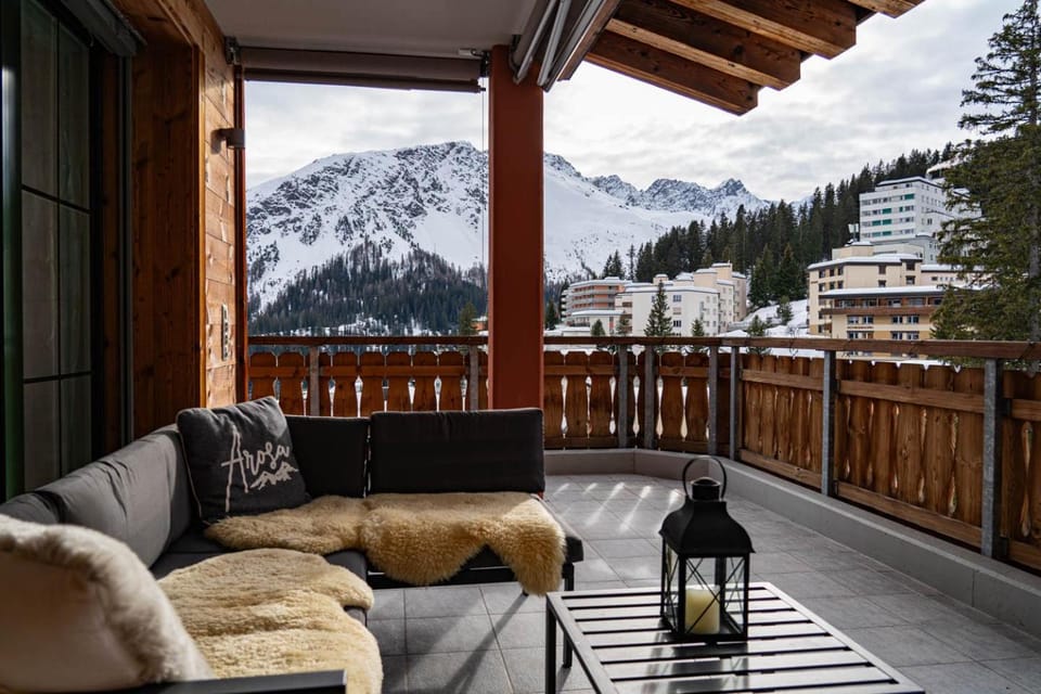 Winter, View (from property/room), Balcony/Terrace, Seating area, Mountain view