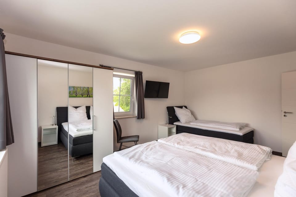 Property building, Living room, Bedroom