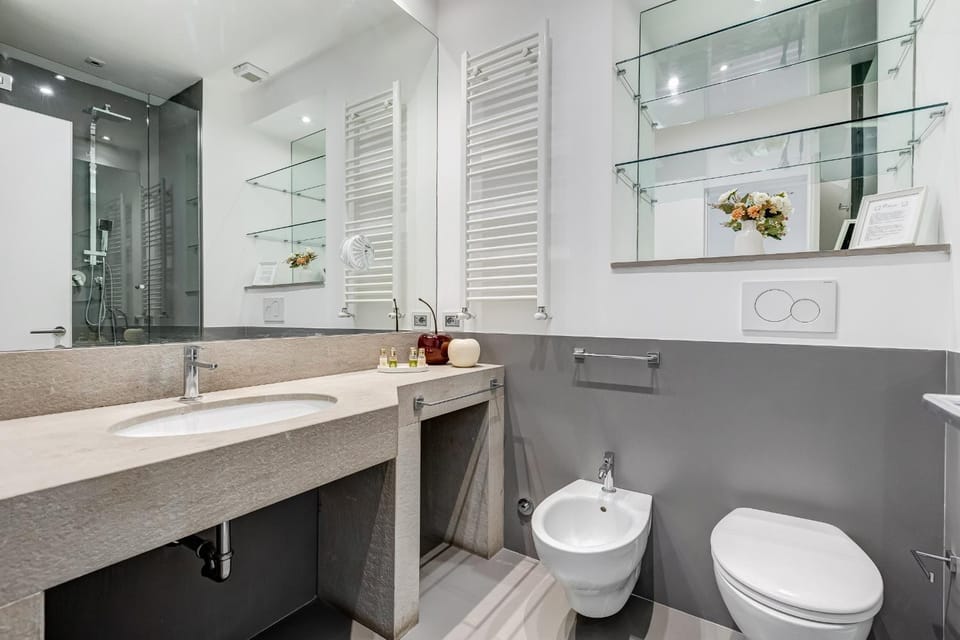 Shower, Toilet, bidet, hair dryier