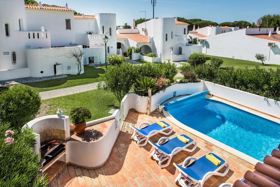 Property building, Living room, Swimming pool