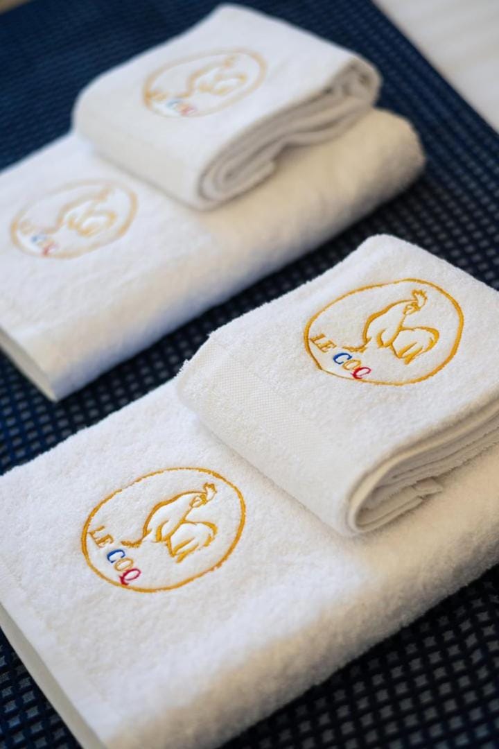 Property logo or sign, towels