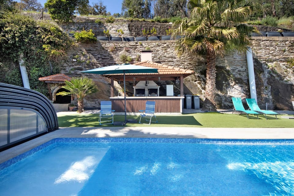 Property building, Living room, Swimming pool