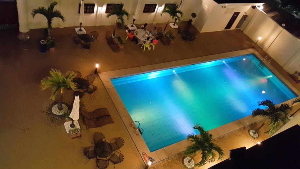 Night, People, Pool view, Swimming pool, group of guests