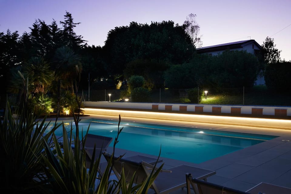 Night, Garden view, Pool view, Swimming pool
